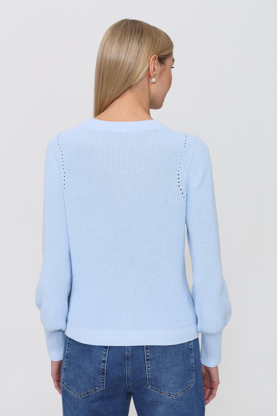 Пуловер Pezzo голубой с узором