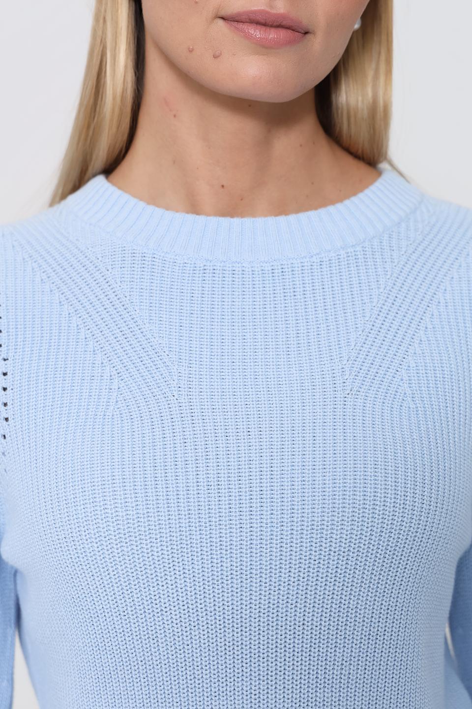 Пуловер Pezzo голубой с узором