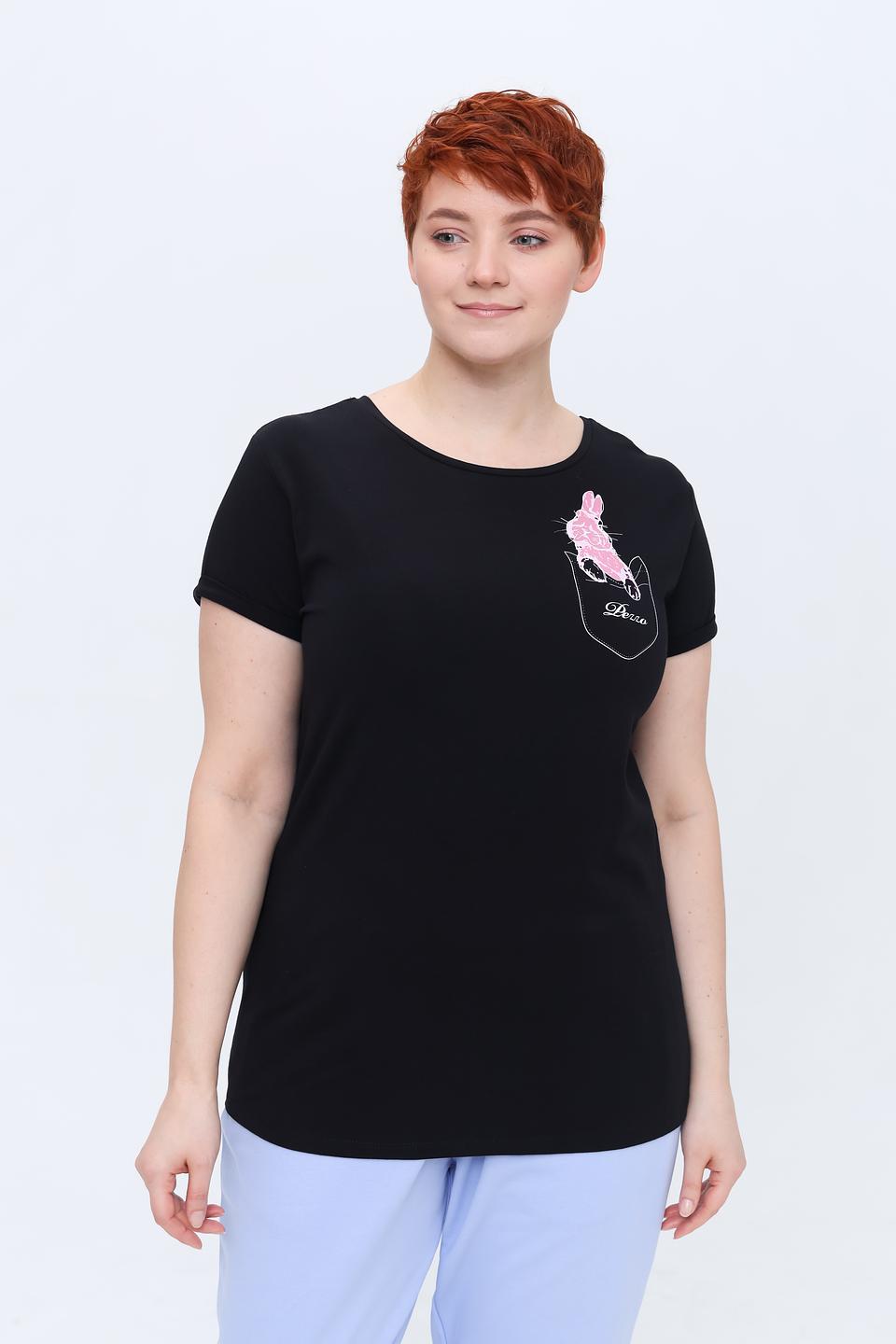 Футболка Pezzo с принтом чёрная