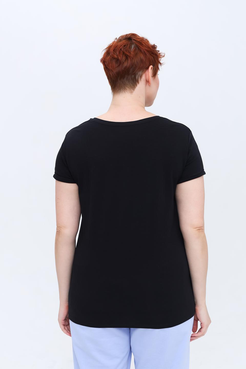 Футболка Pezzo с принтом чёрная