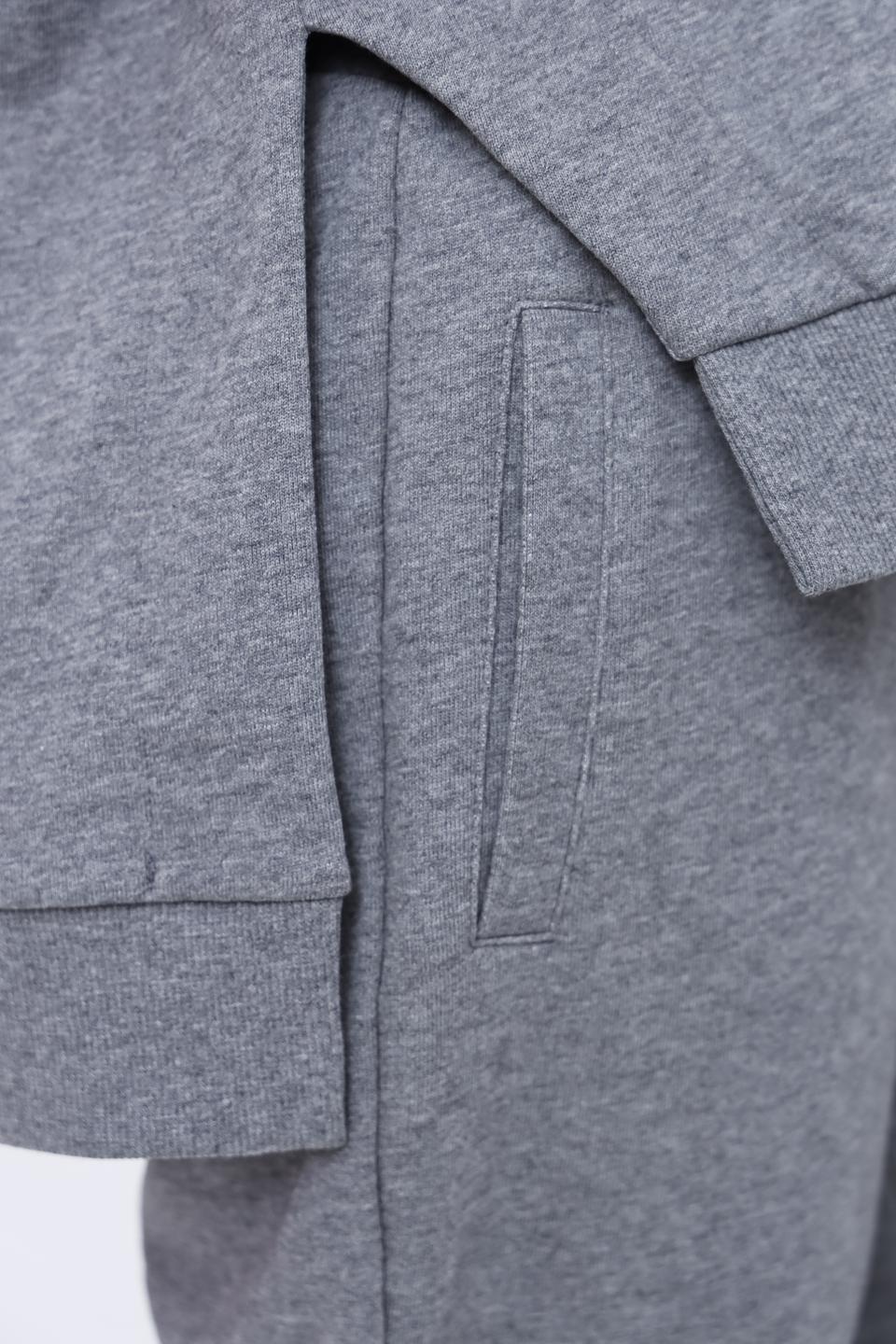 Пуловер Pezzo серый с капюшоном