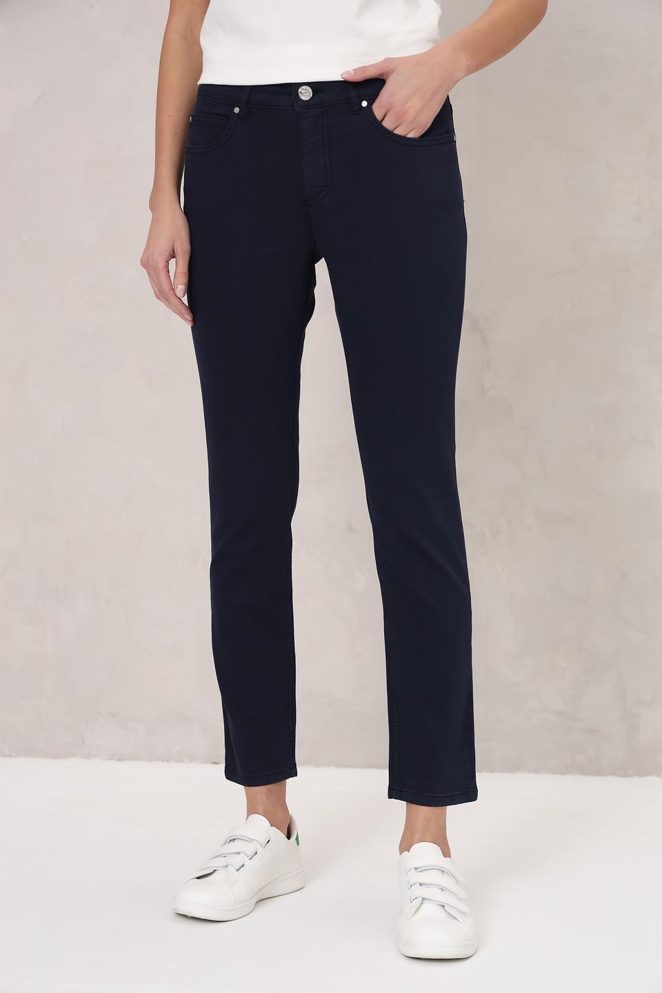 Джинсы слим Oui тёмно-синие