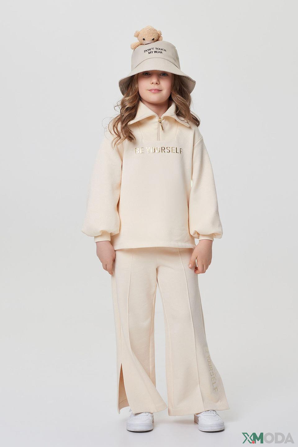 Брюки Choupette бежевые с надписью