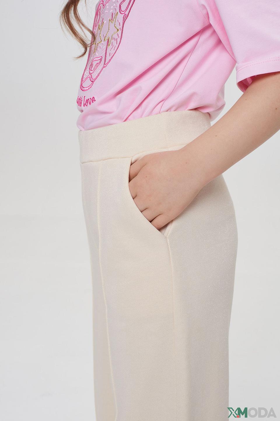 Брюки Choupette бежевые с надписью