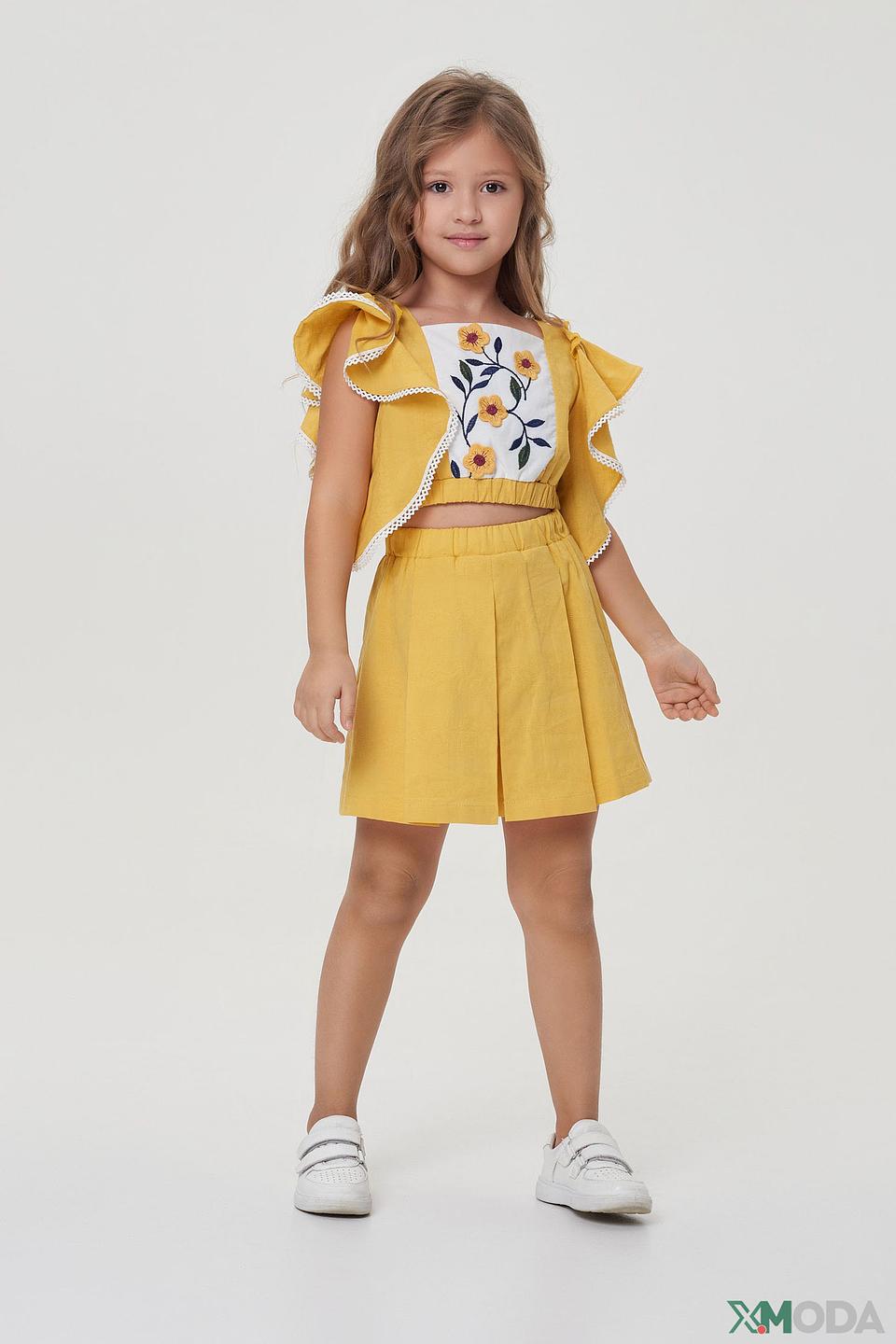 Шорты Choupette жёлтые с защипами