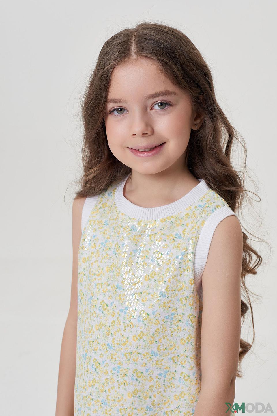 Платье Choupette белое с пайетками и перьями