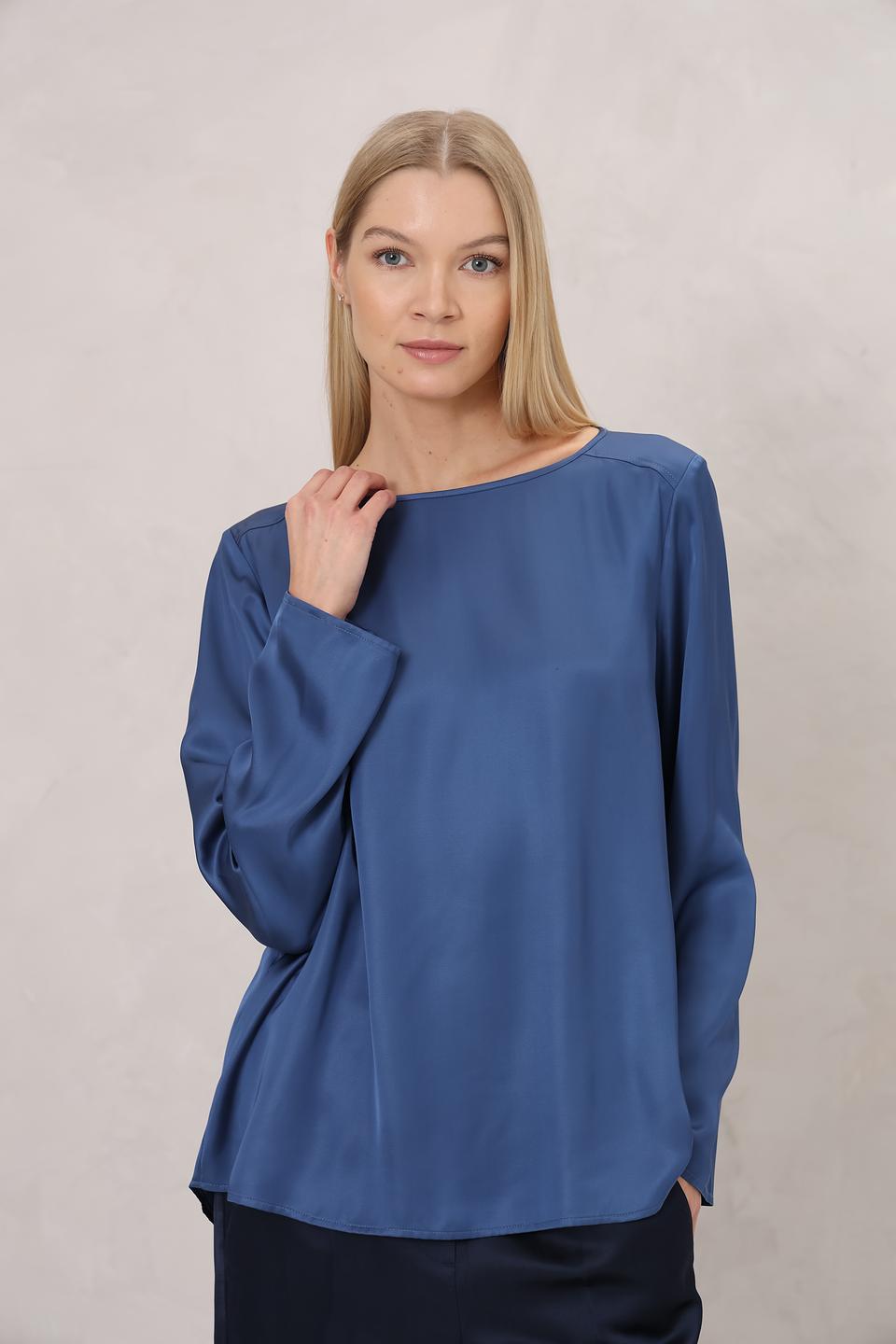 Блуза Marc O Polo синяя с длинным рукавом