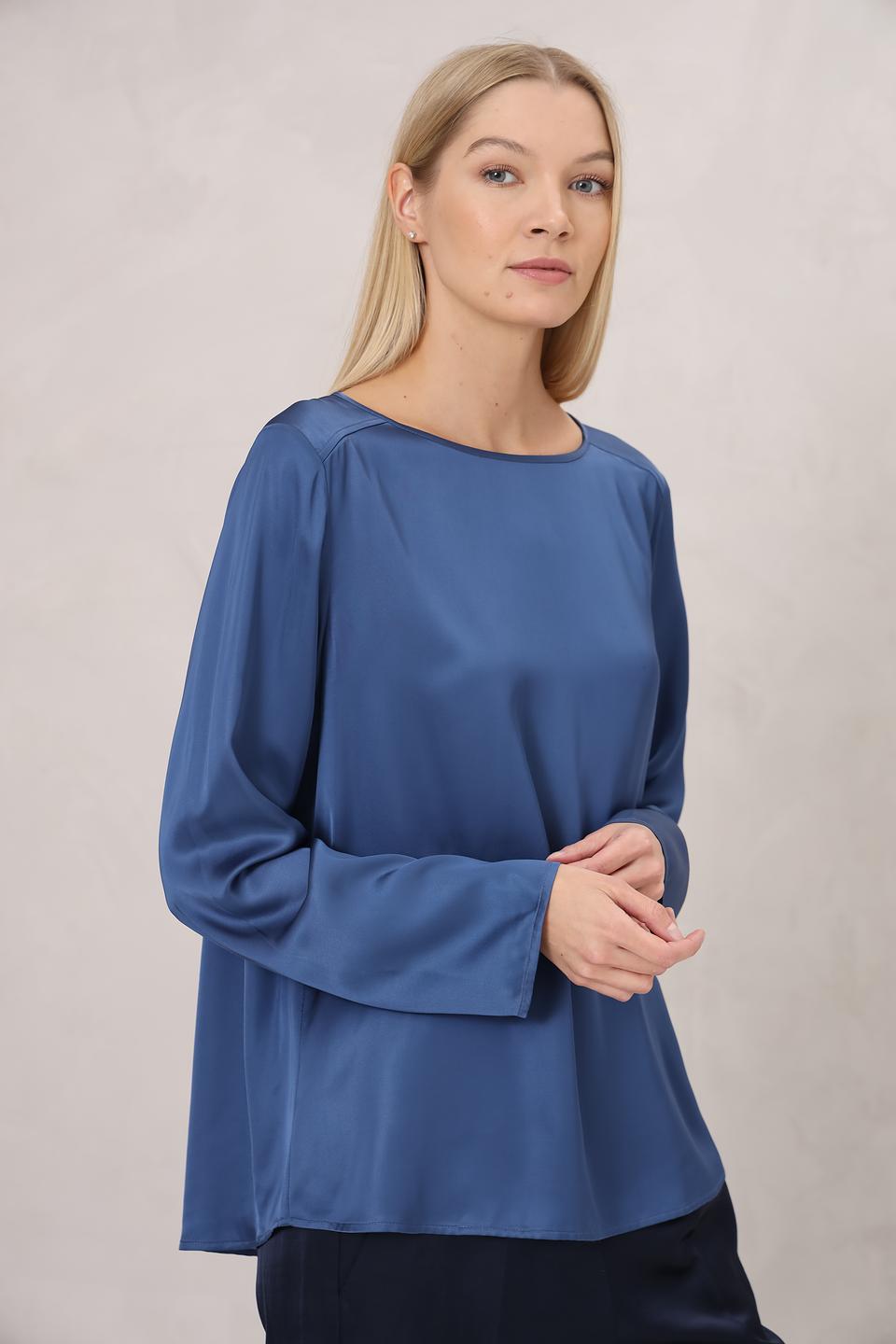 Блуза Marc O Polo синяя с длинным рукавом