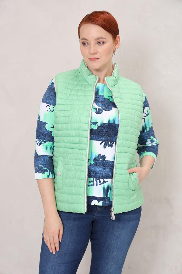 Жилет Lebek стеганый лайм