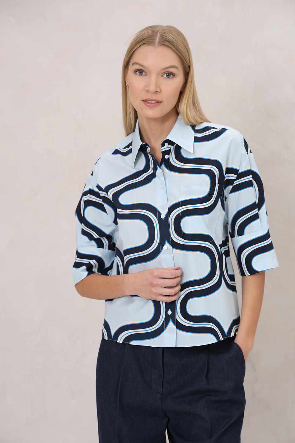 Рубашка Luisa Cerano с волнистым принтом