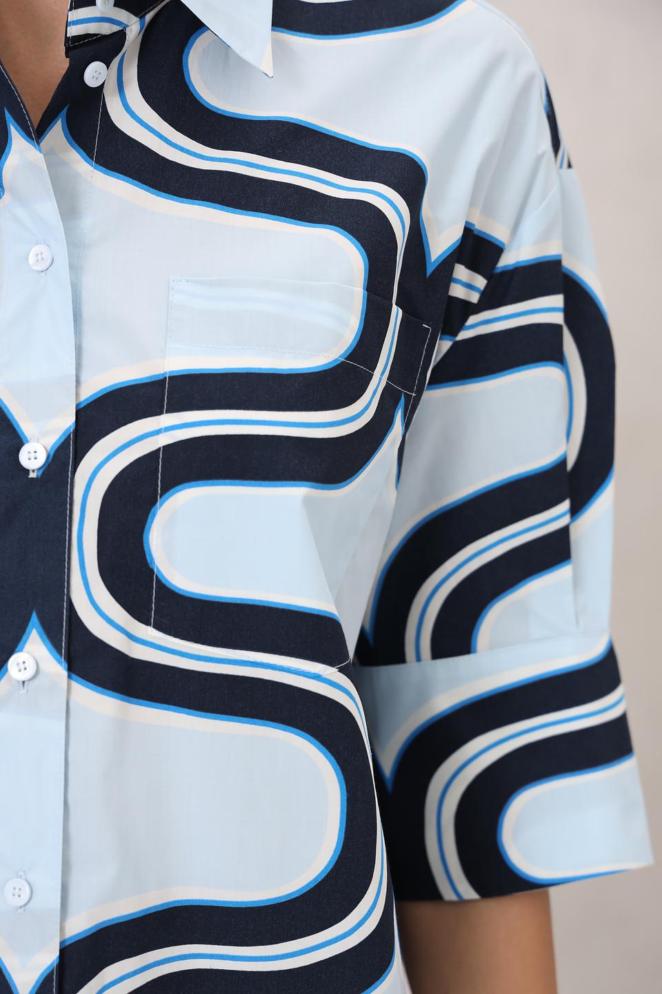 Рубашка Luisa Cerano с волнистым принтом