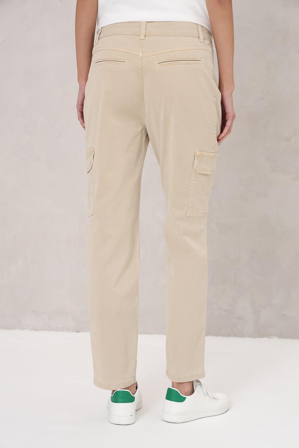 Брюки карго Oui бежевые