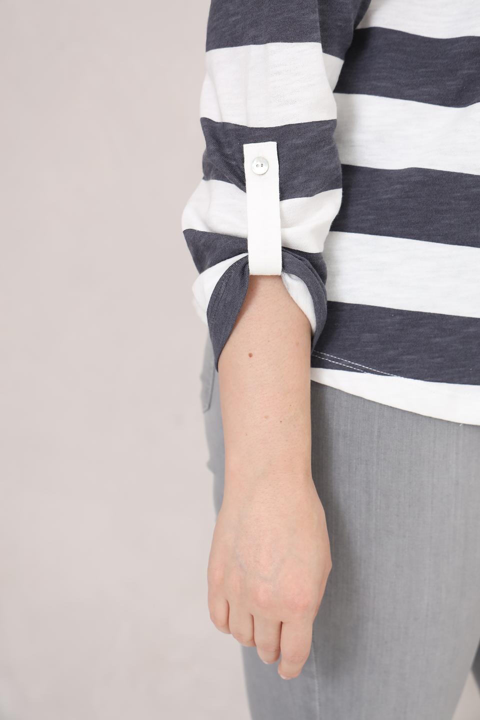 Лонгслив Via Appia в полоску с принтом