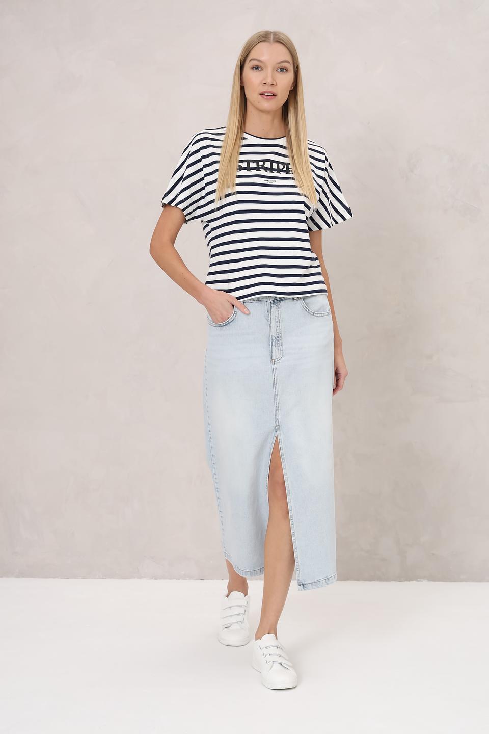 Юбка джинсовая Oui светло-голубая