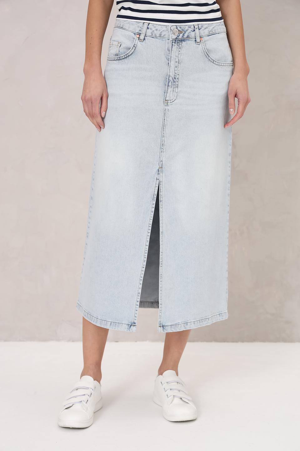 Юбка джинсовая Oui светло-голубая