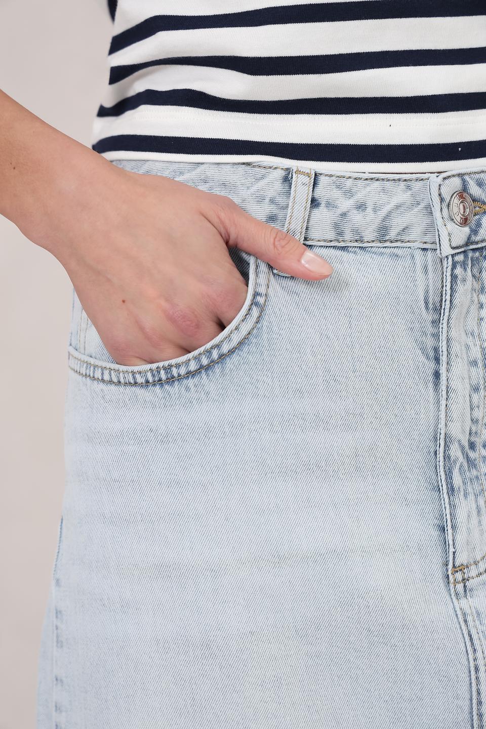 Юбка джинсовая Oui светло-голубая