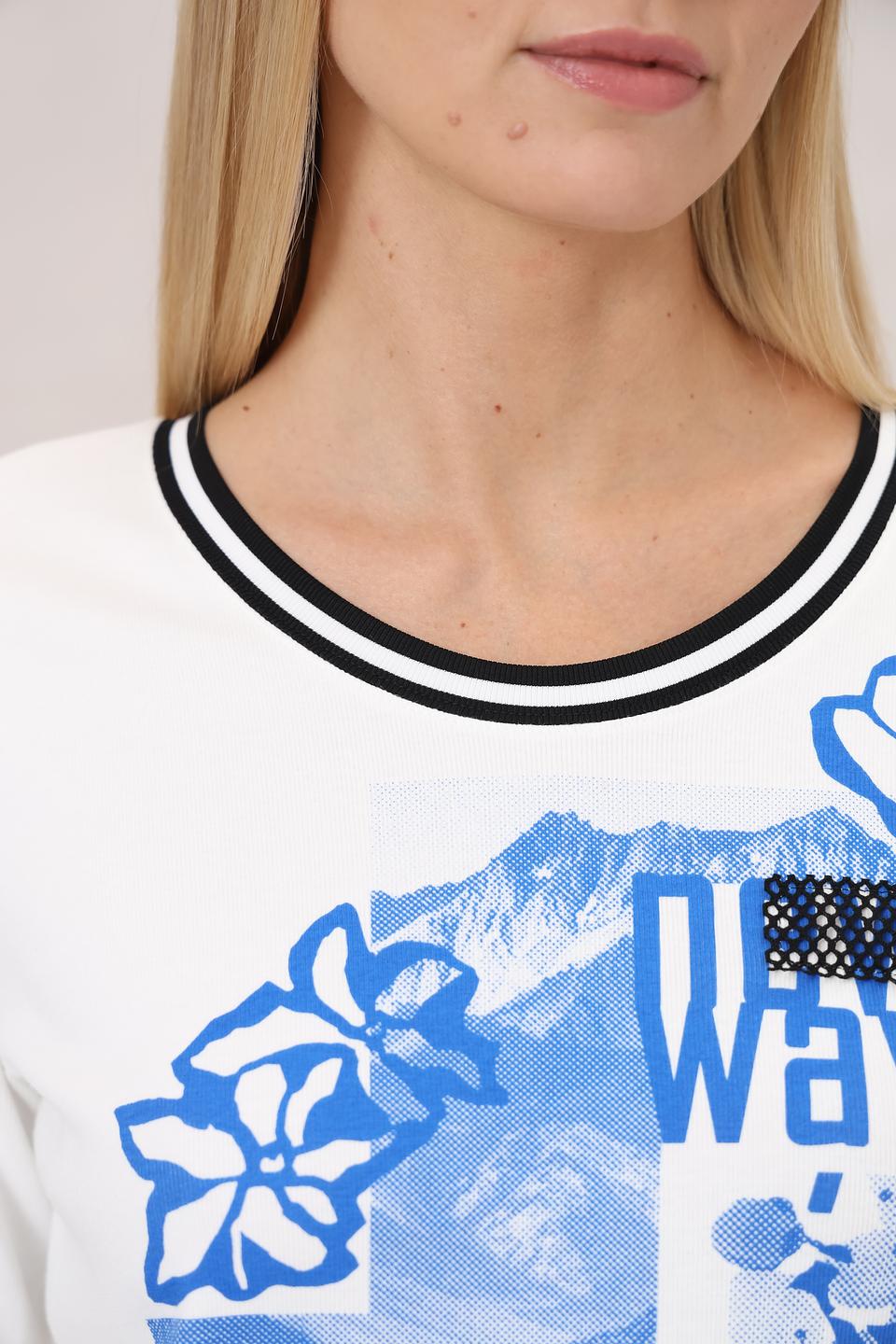 Футболка Marc Cain с принтом голубой