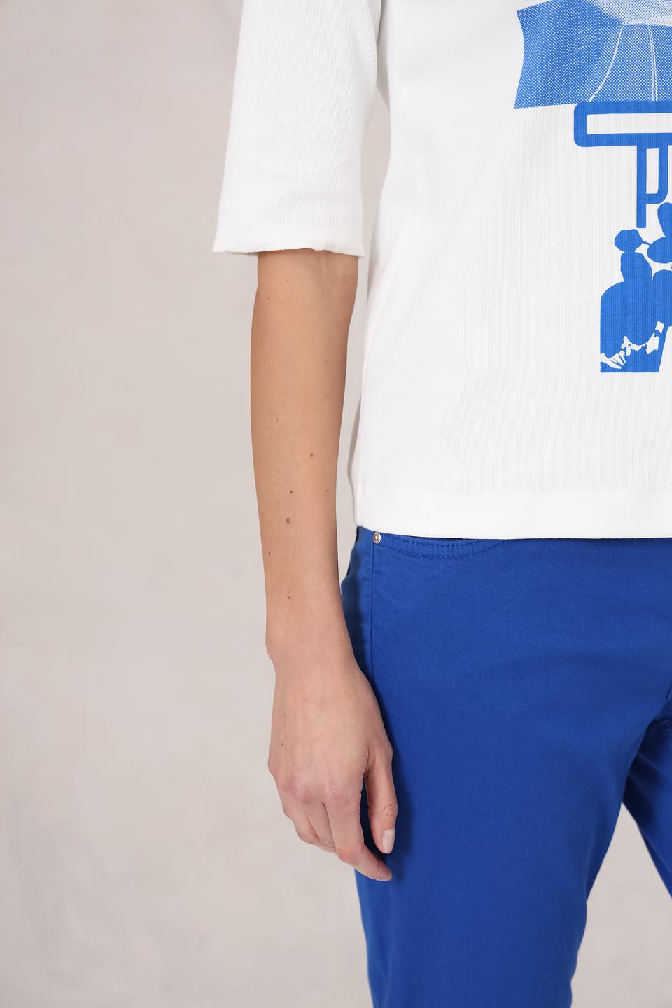 Футболка Marc Cain с принтом голубой