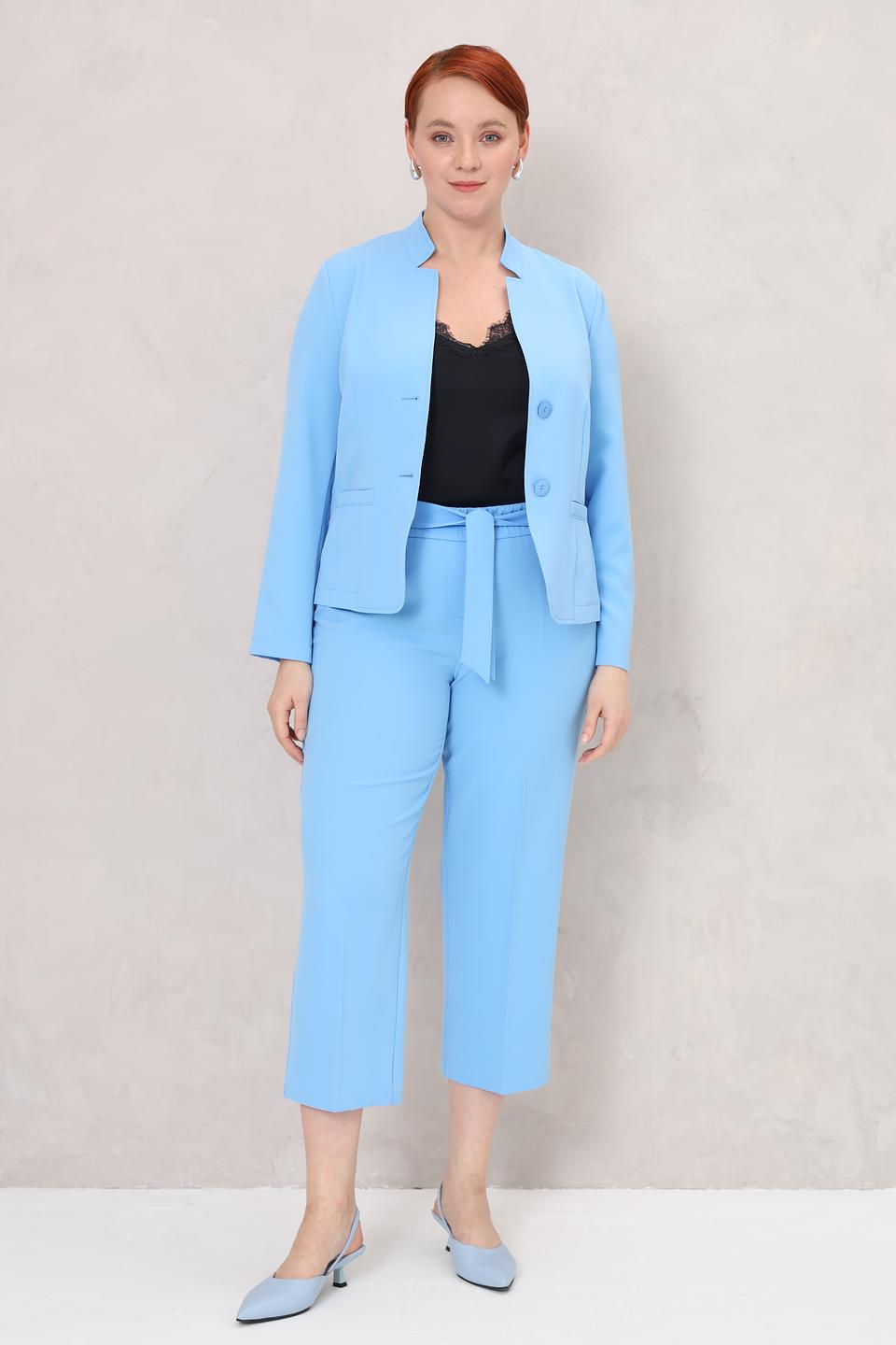 Жакет Frank Walder голубой приталенный