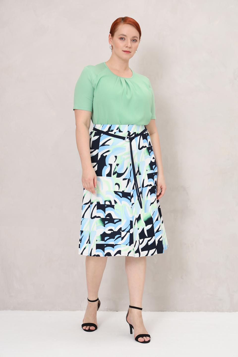 Блуза Frank Walder мятная с драпировкой