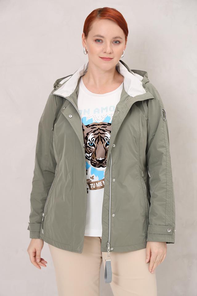 Куртка District хаки с капюшоном