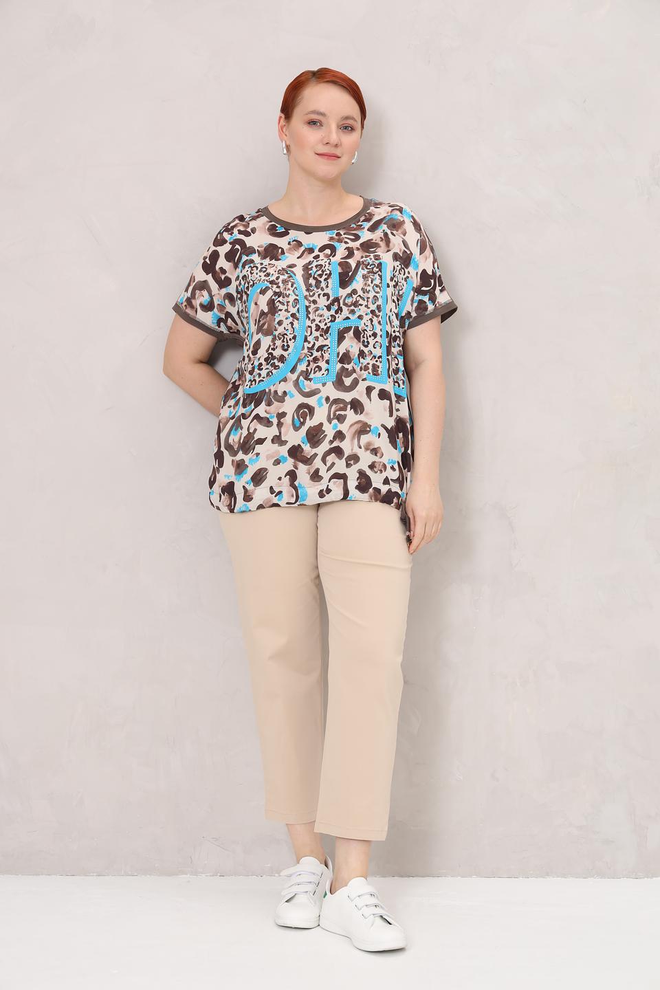 Футболка Frapp с леопардовым принтом
