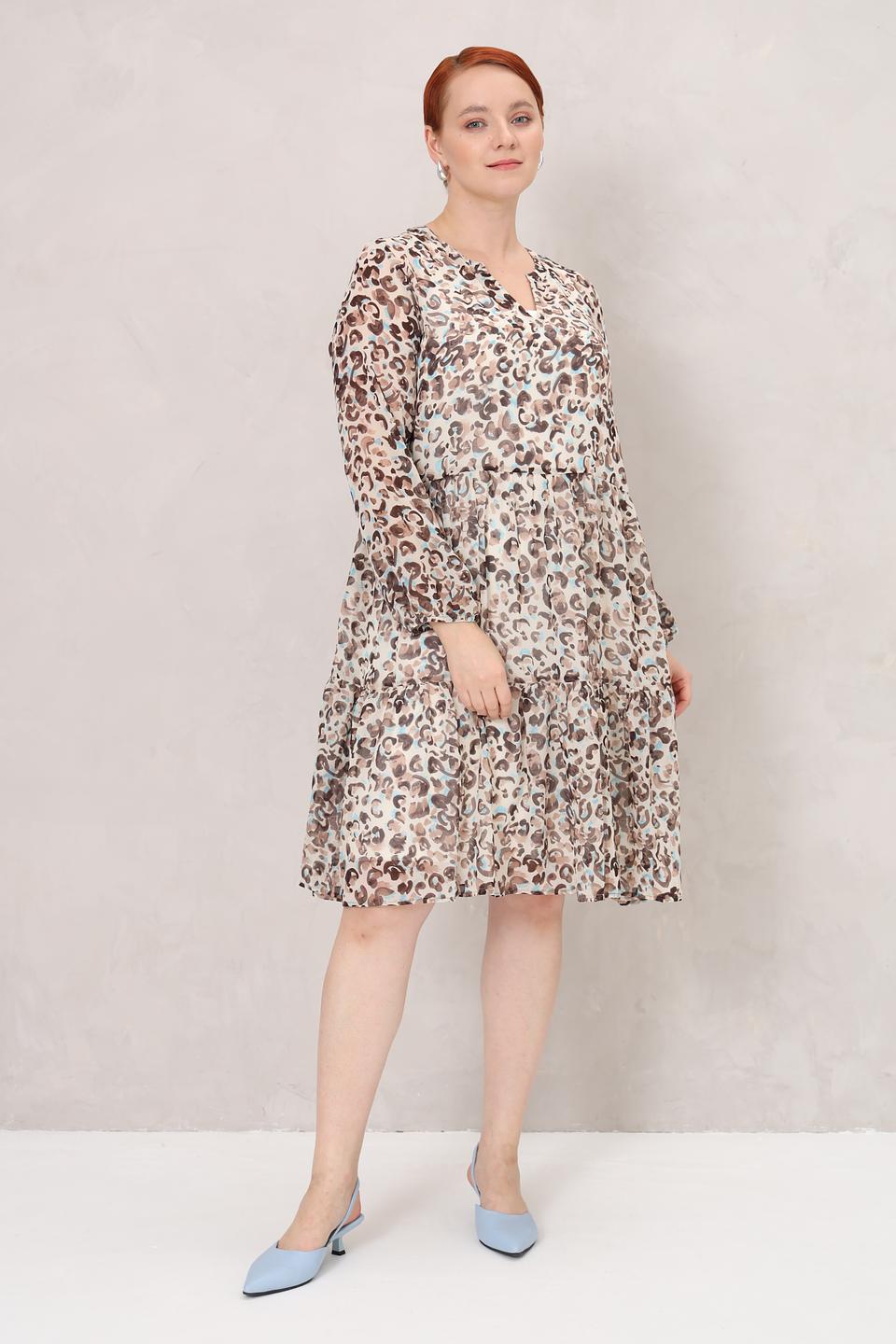 Платье Frapp с леопардовым принтом