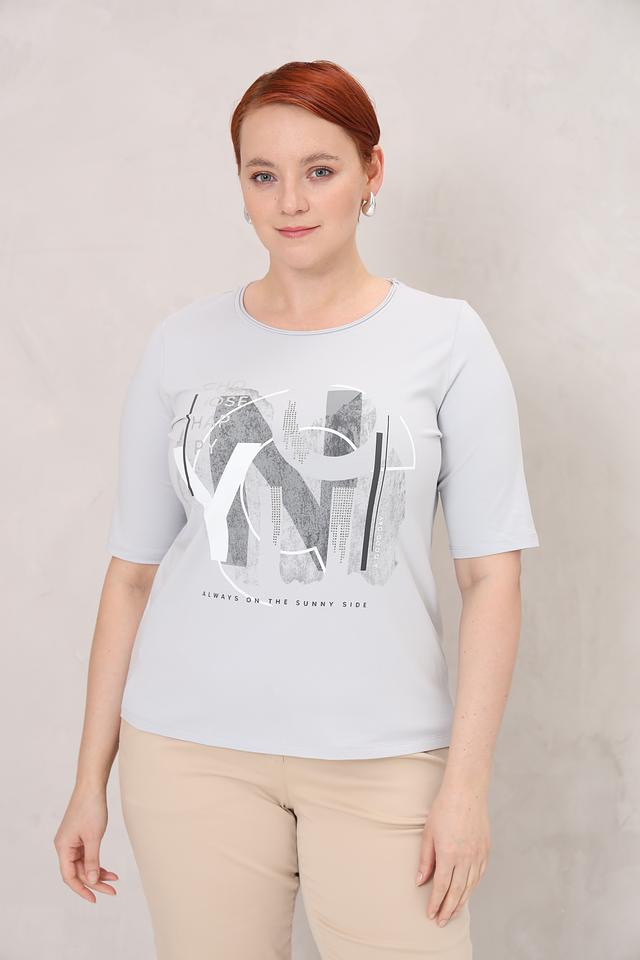 Футболка Rabe collection серая с принтом