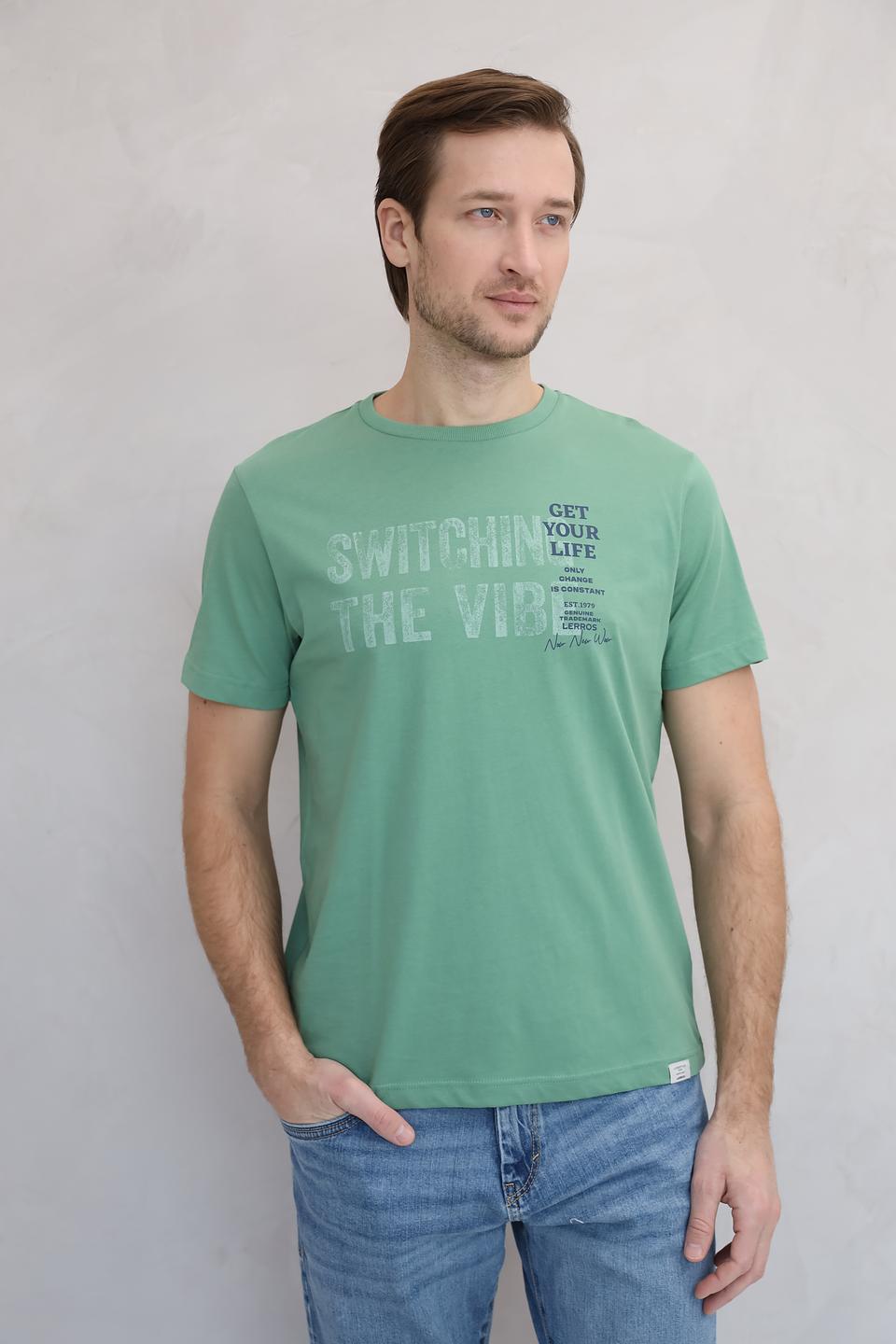 Футболка Lerros с принтом зелёная