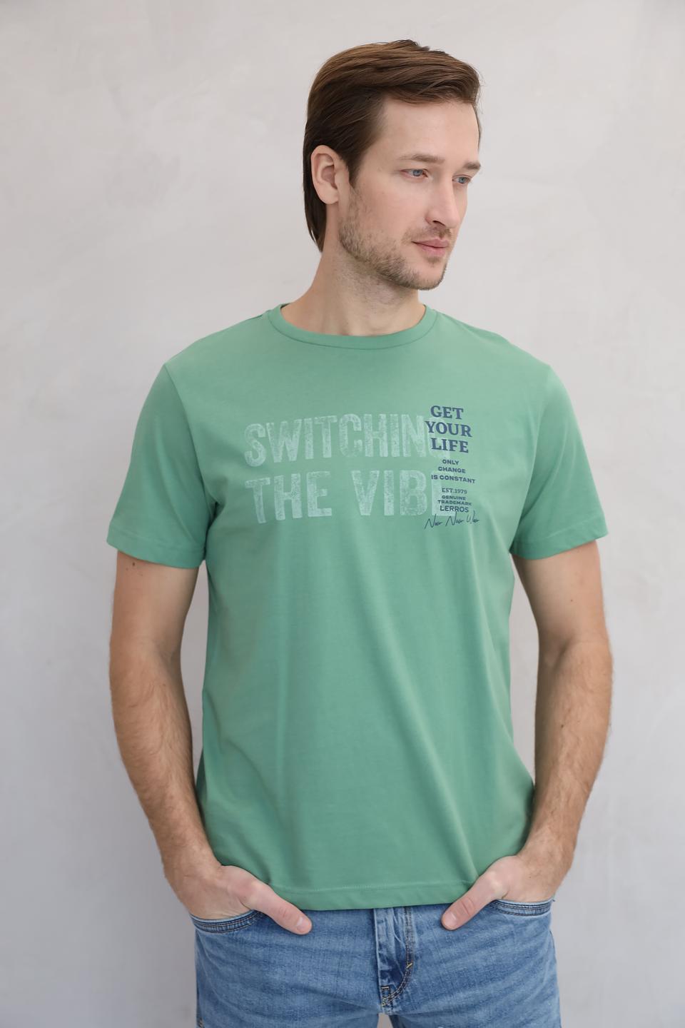 Футболка Lerros с принтом зелёная