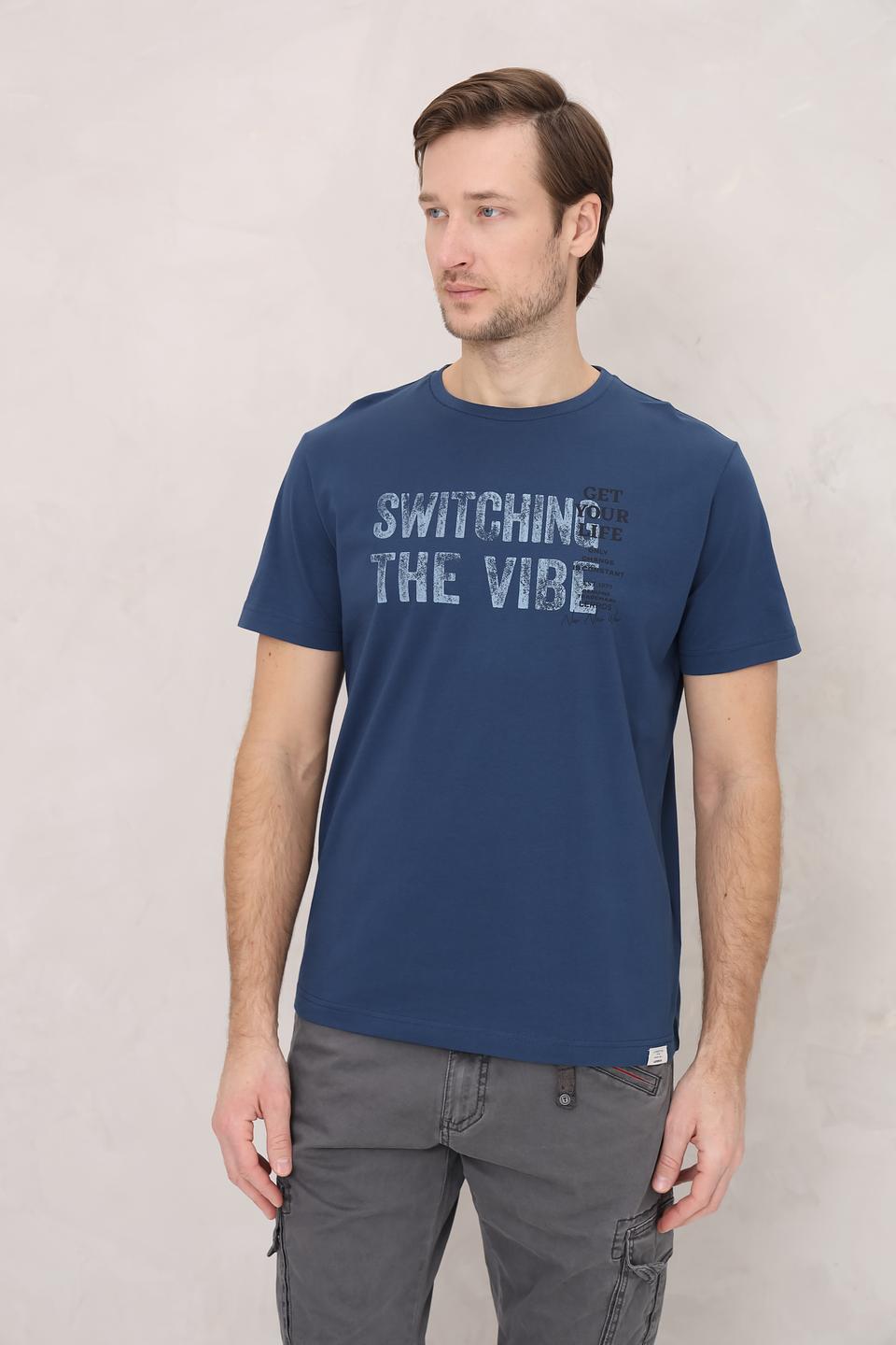 Футболка Lerros с принтом синяя