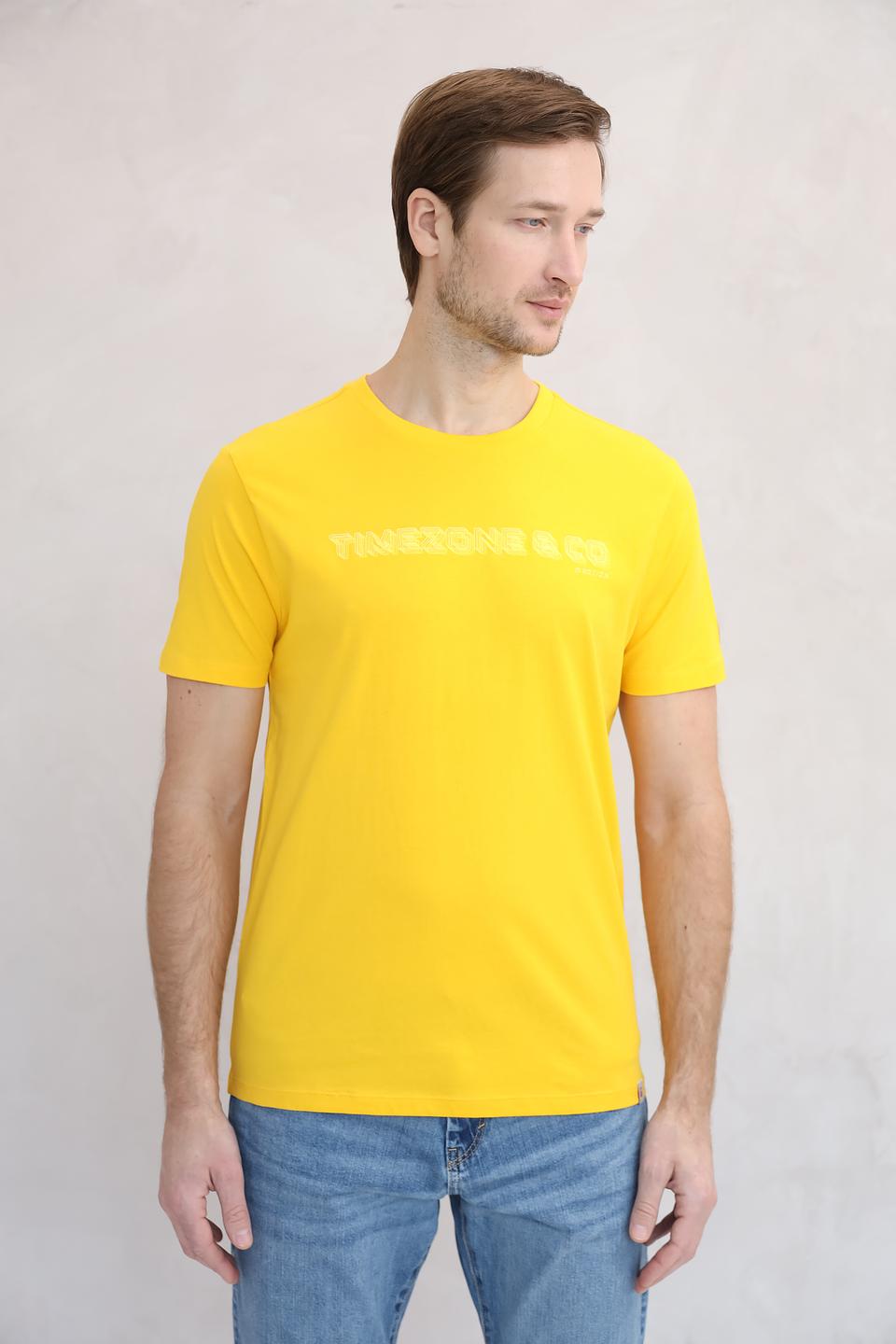 Футболка Time Zone с логотипом жёлтая