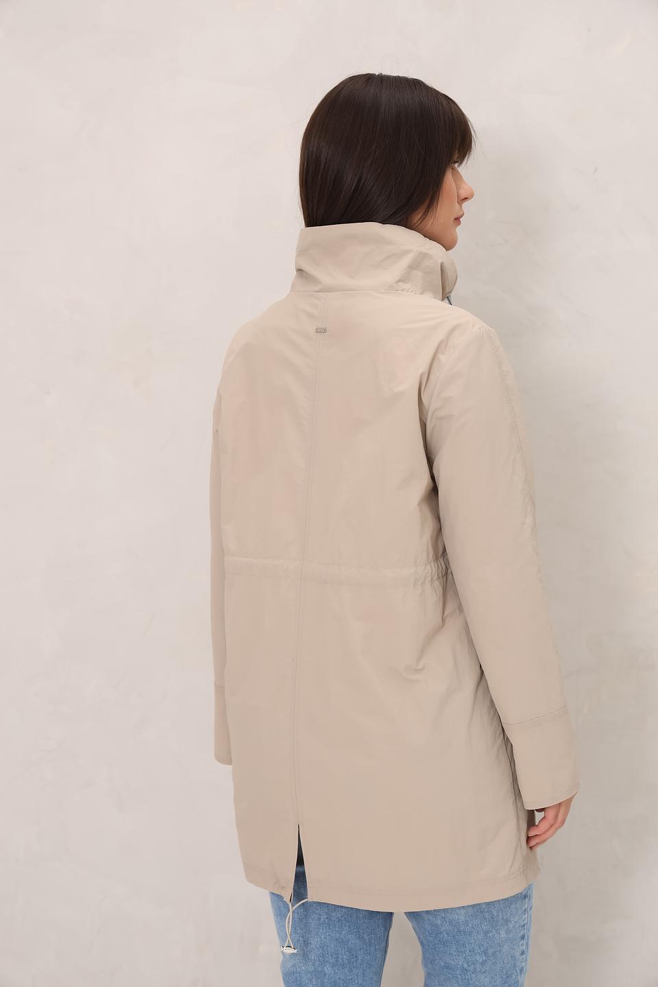 Плащ White Label с капюшоном бежевый