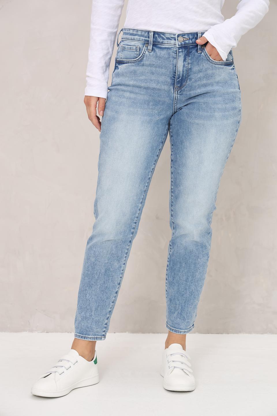 Джинсы NYDJ голубые с потертостями