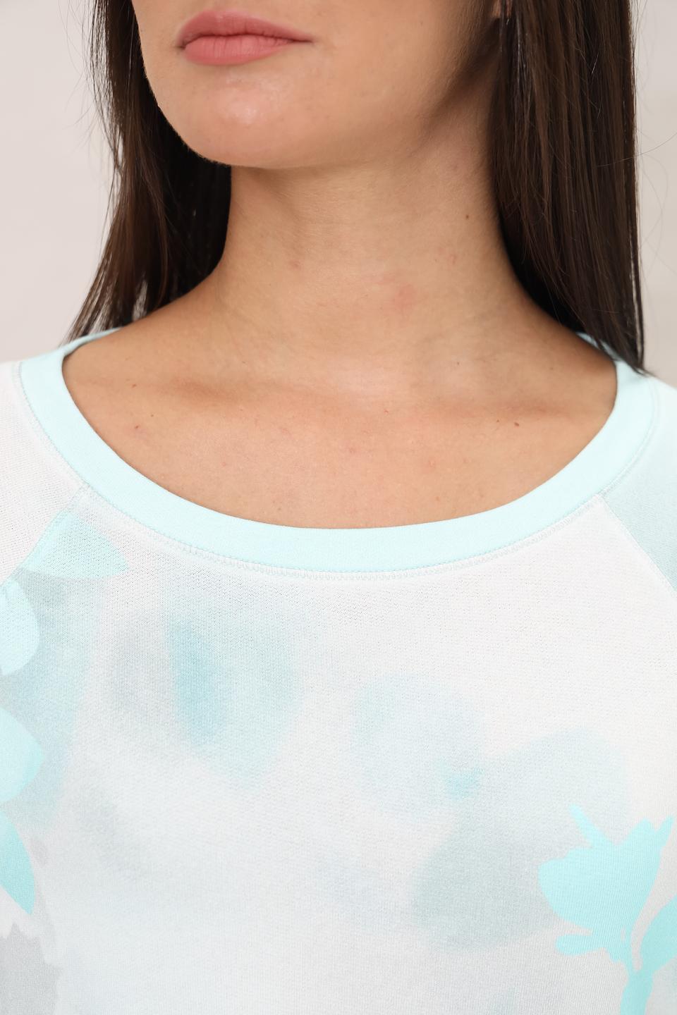 Пуловер Monari с эффектом tie-dye голубой