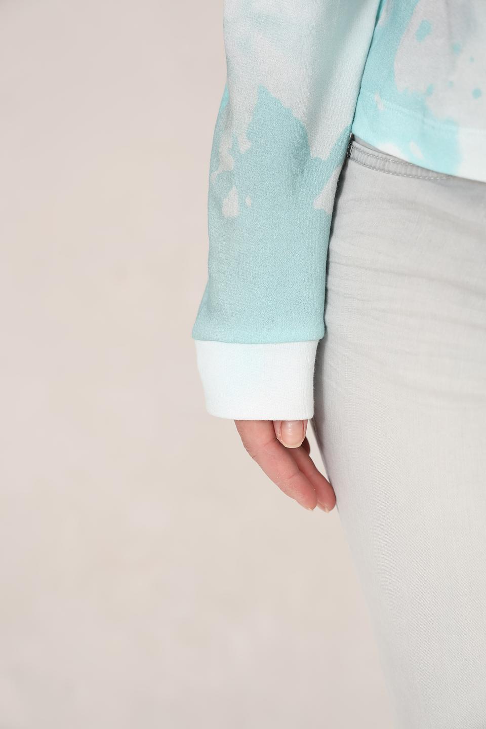 Пуловер Monari с эффектом tie-dye голубой