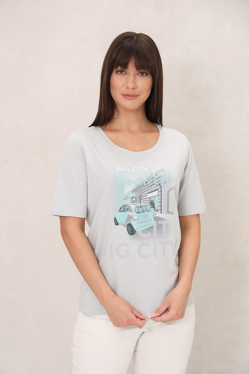 Футболка Monari с принтом голубой