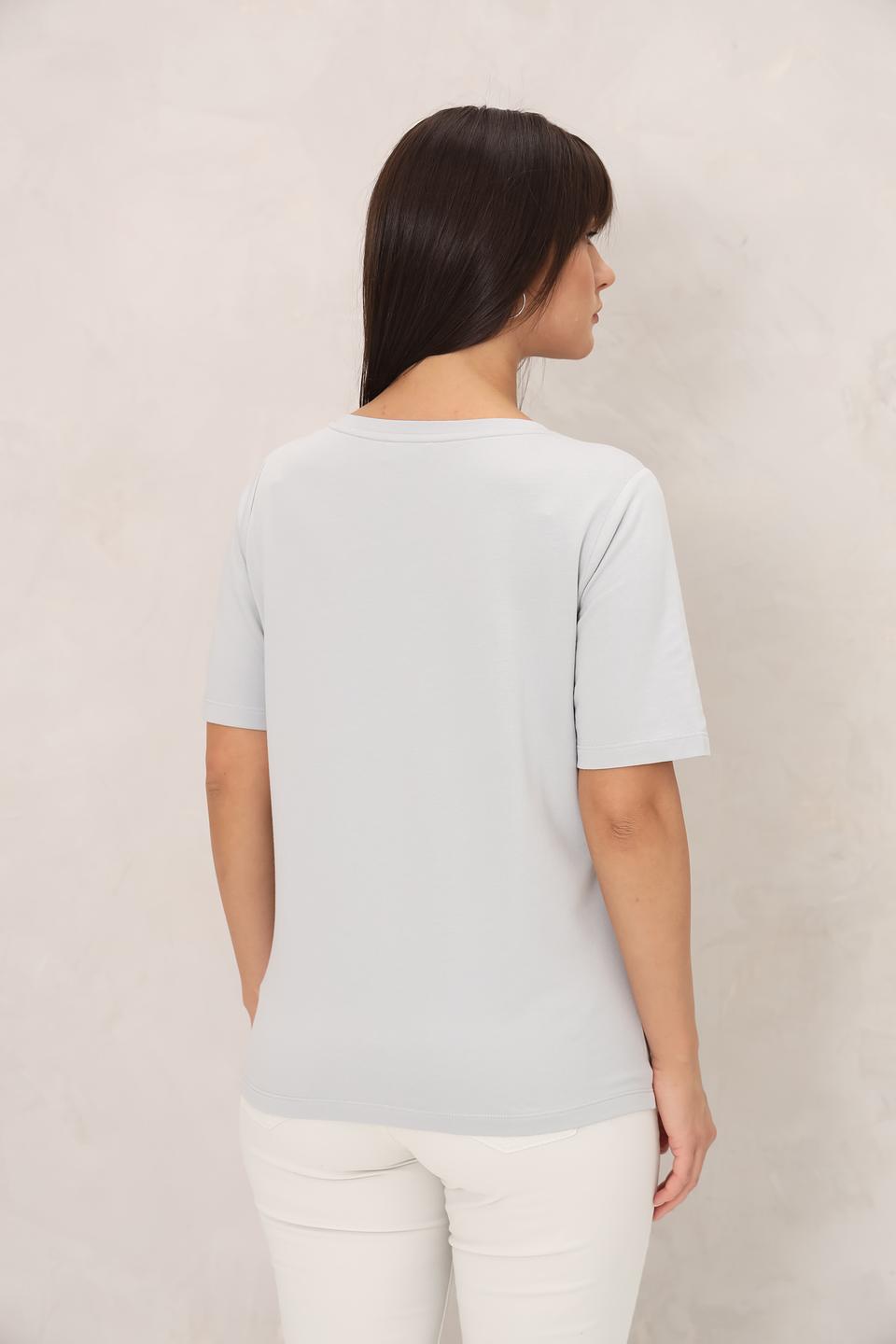 Футболка Monari с принтом голубой