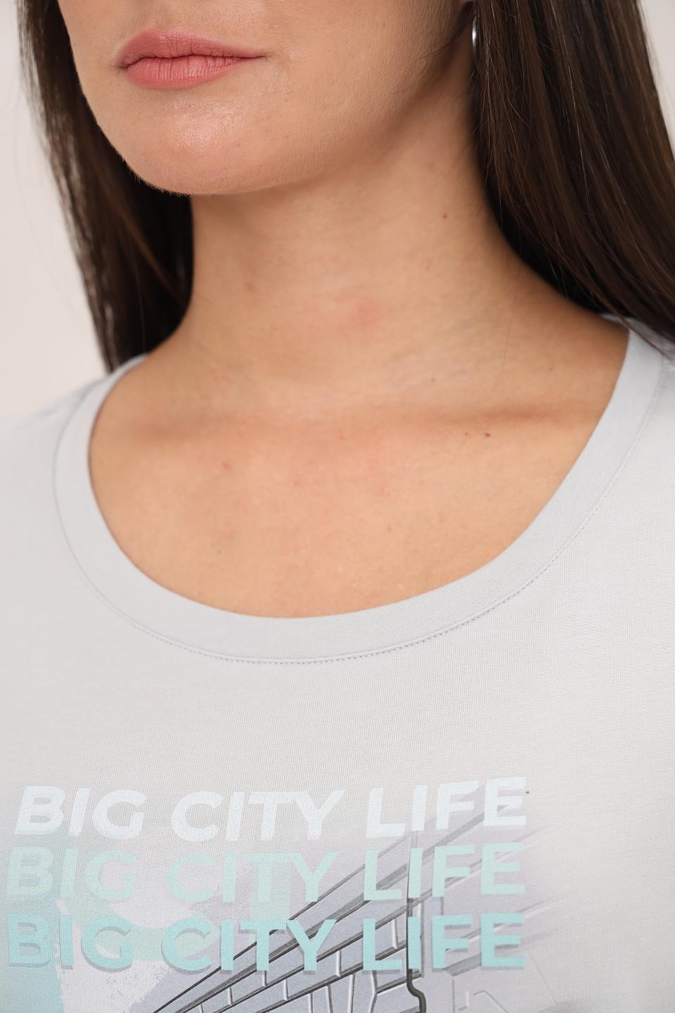 Футболка Monari с принтом голубой