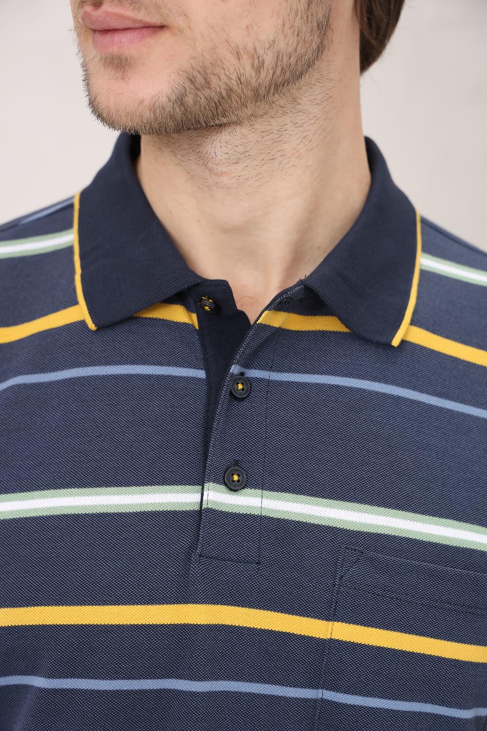 Поло Casa Moda в полоску синий