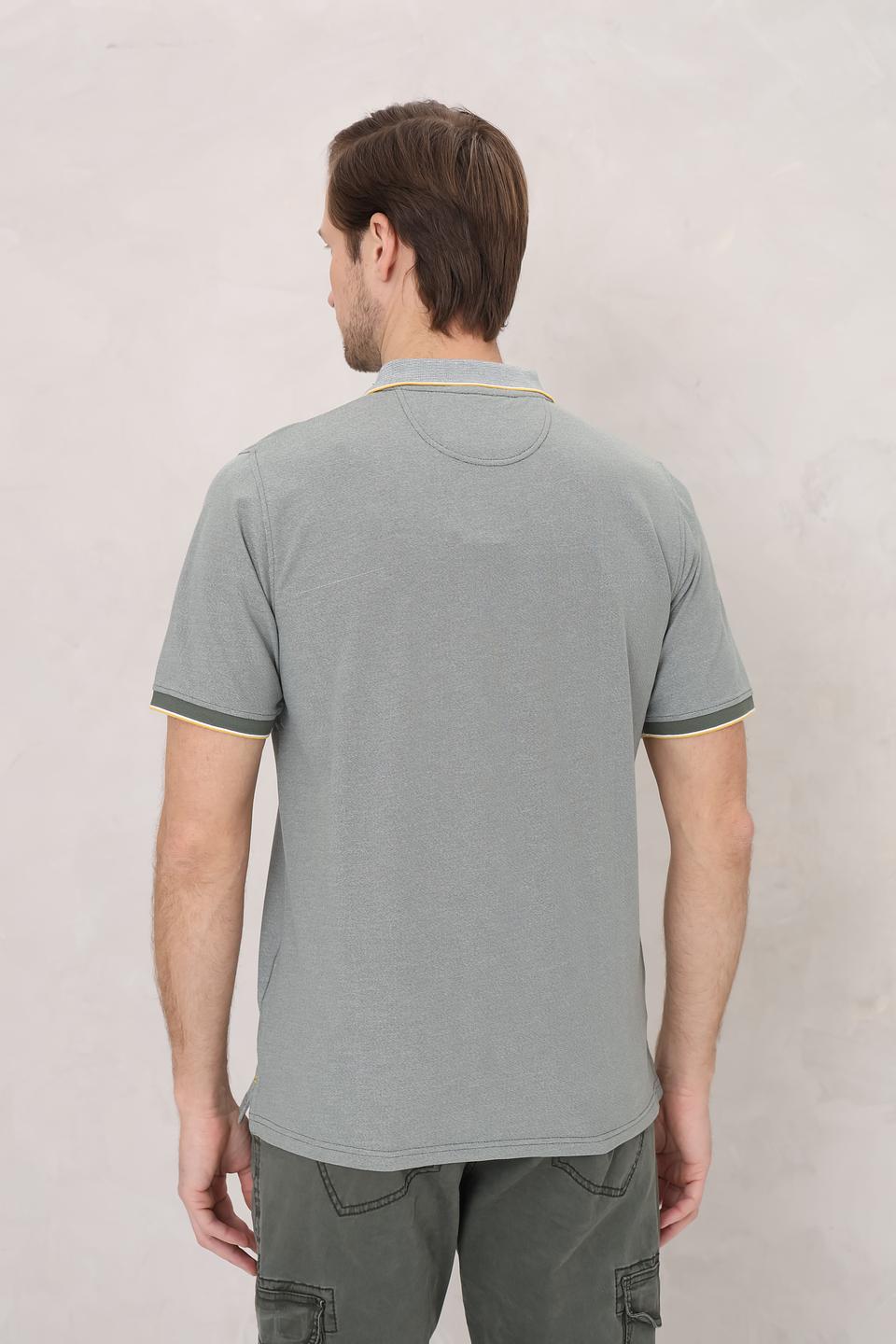 Поло Casa Moda серый с принтом