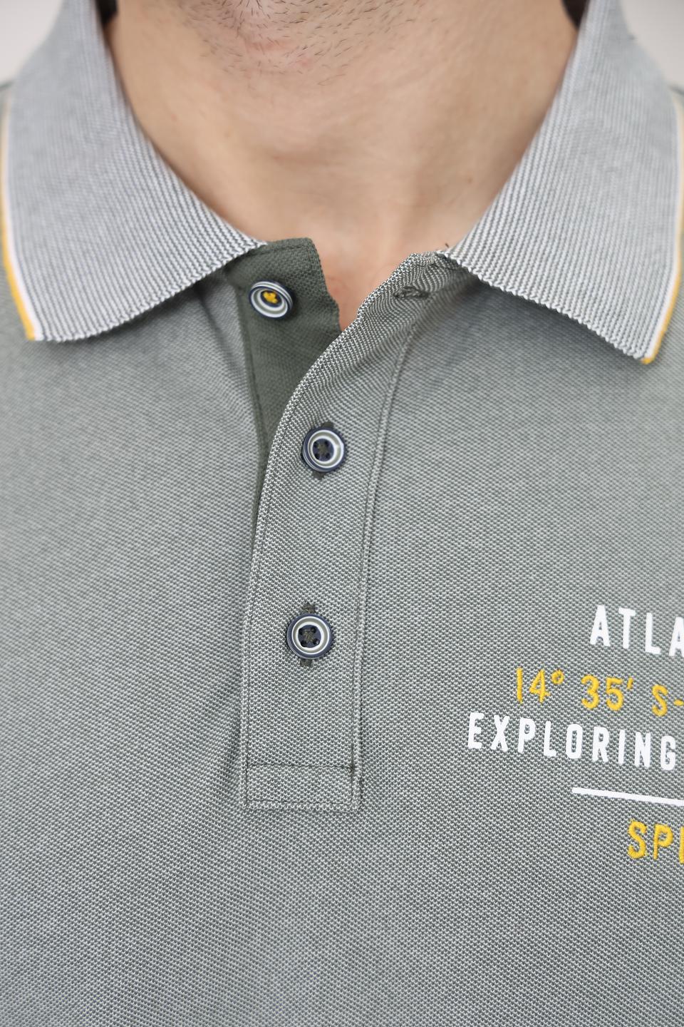 Поло Casa Moda серый с принтом