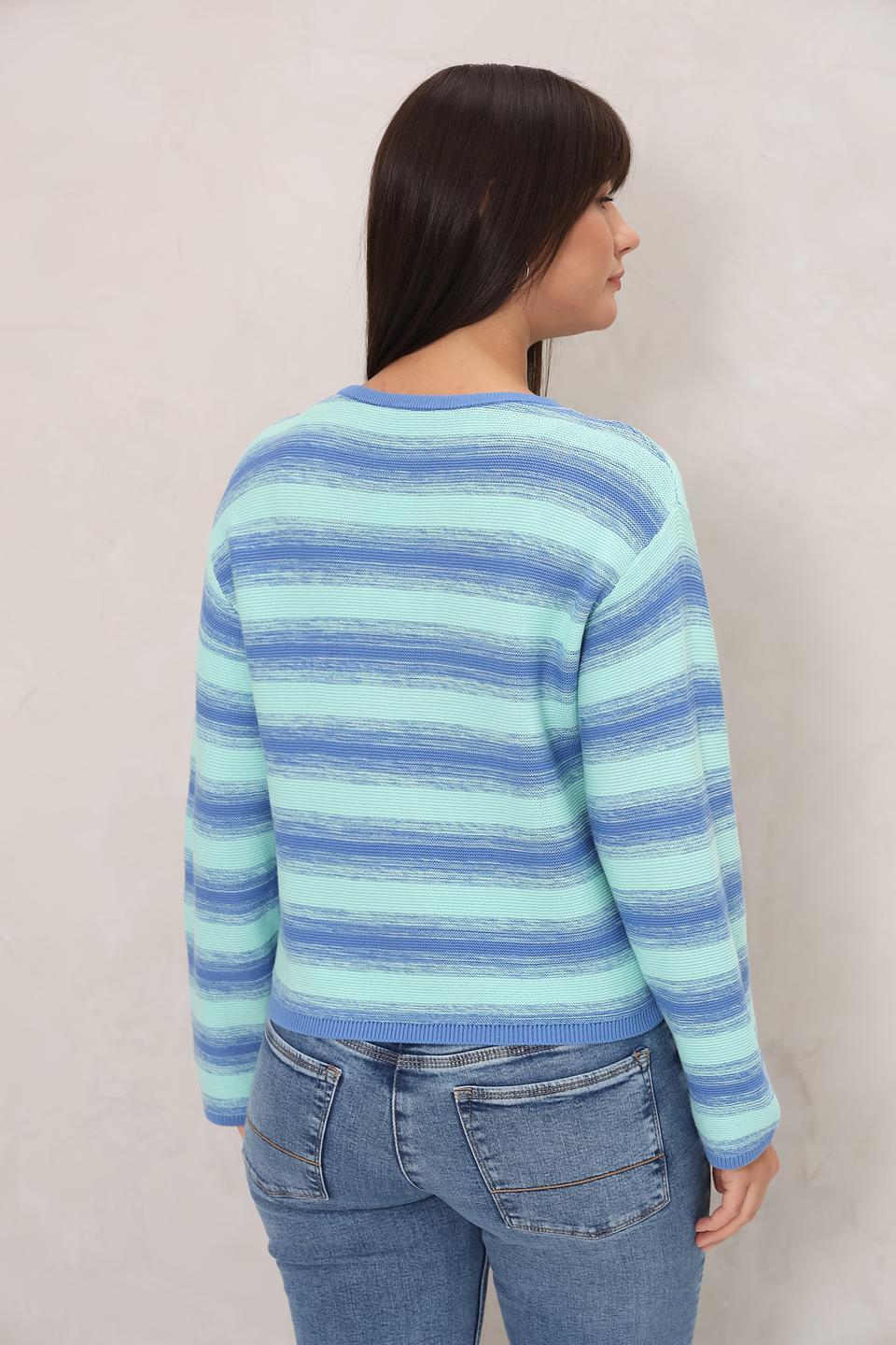 Пуловер Tom Tailor полоска голубой
