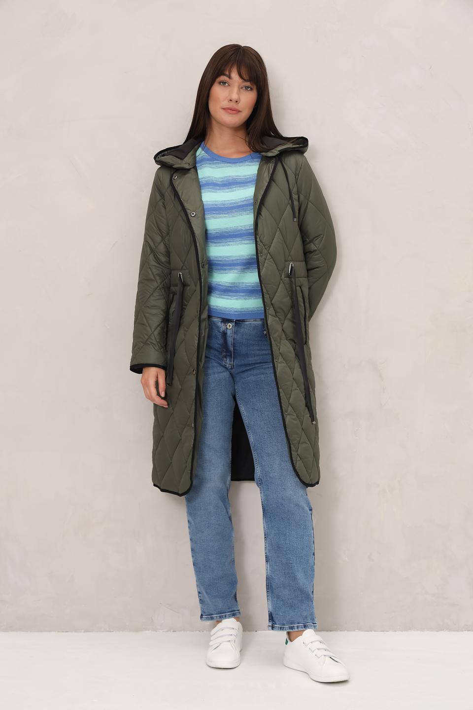 Пальто Electra style стеганое хаки