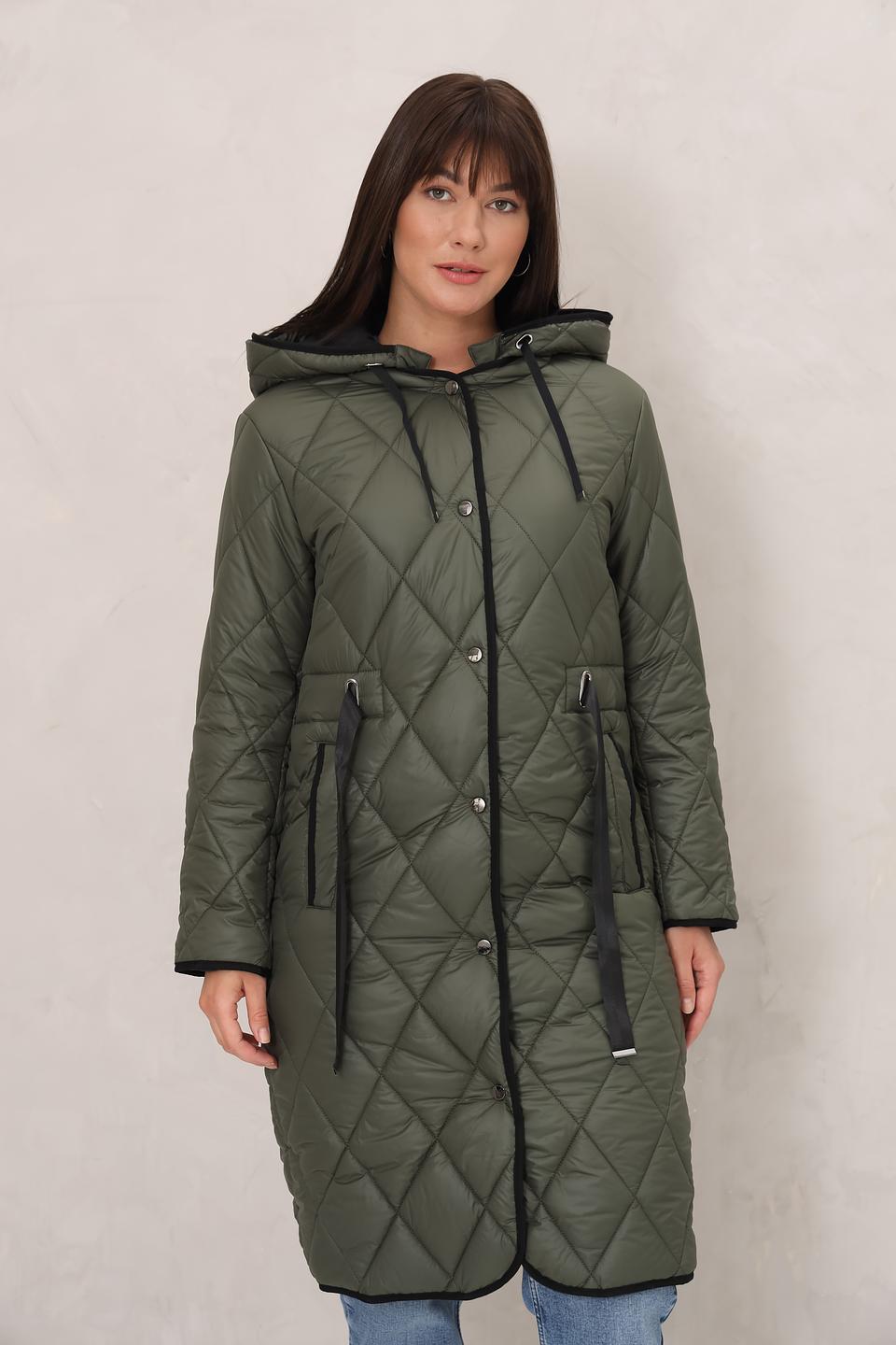 Пальто Electra style стеганое хаки