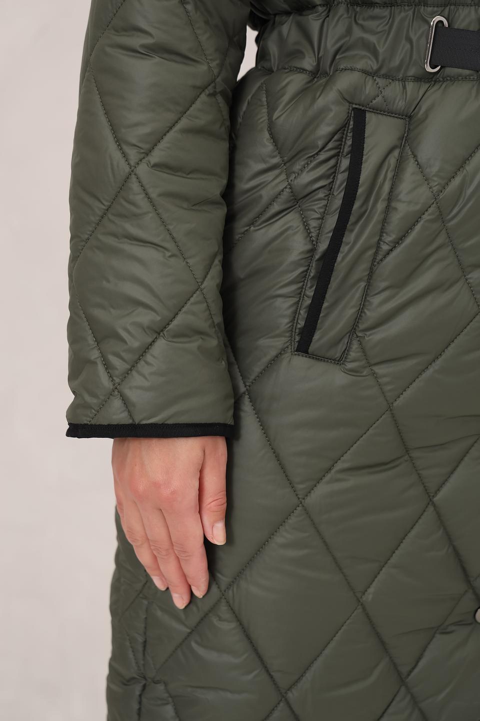 Пальто Electra style стеганое хаки