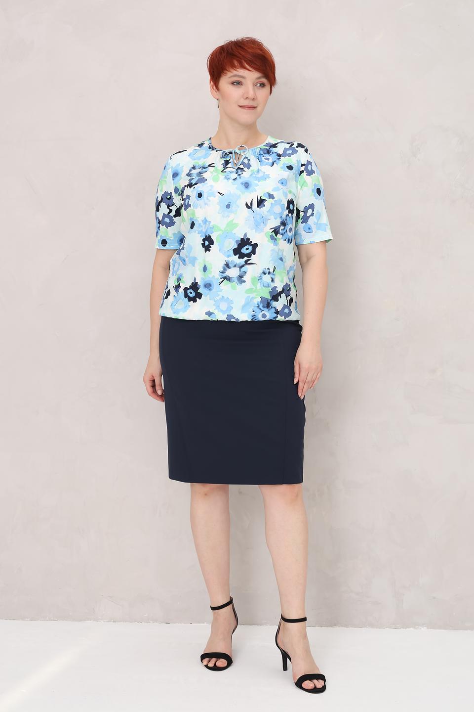 Юбка Frank Walder классическая темно-синяя