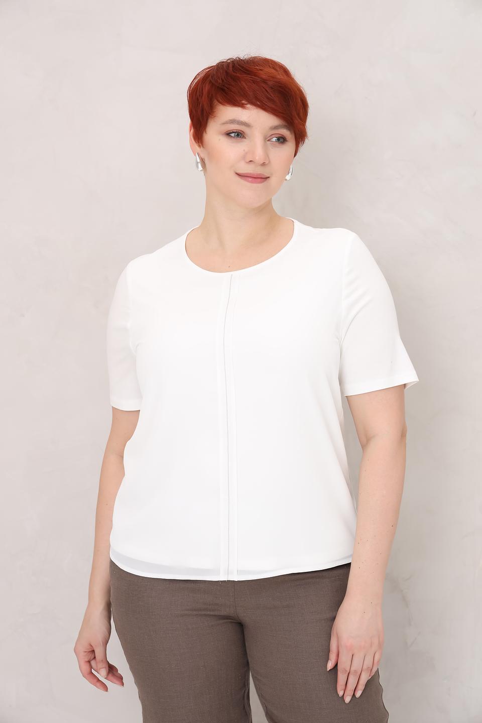 Блуза Frank Walder белая с разрезом