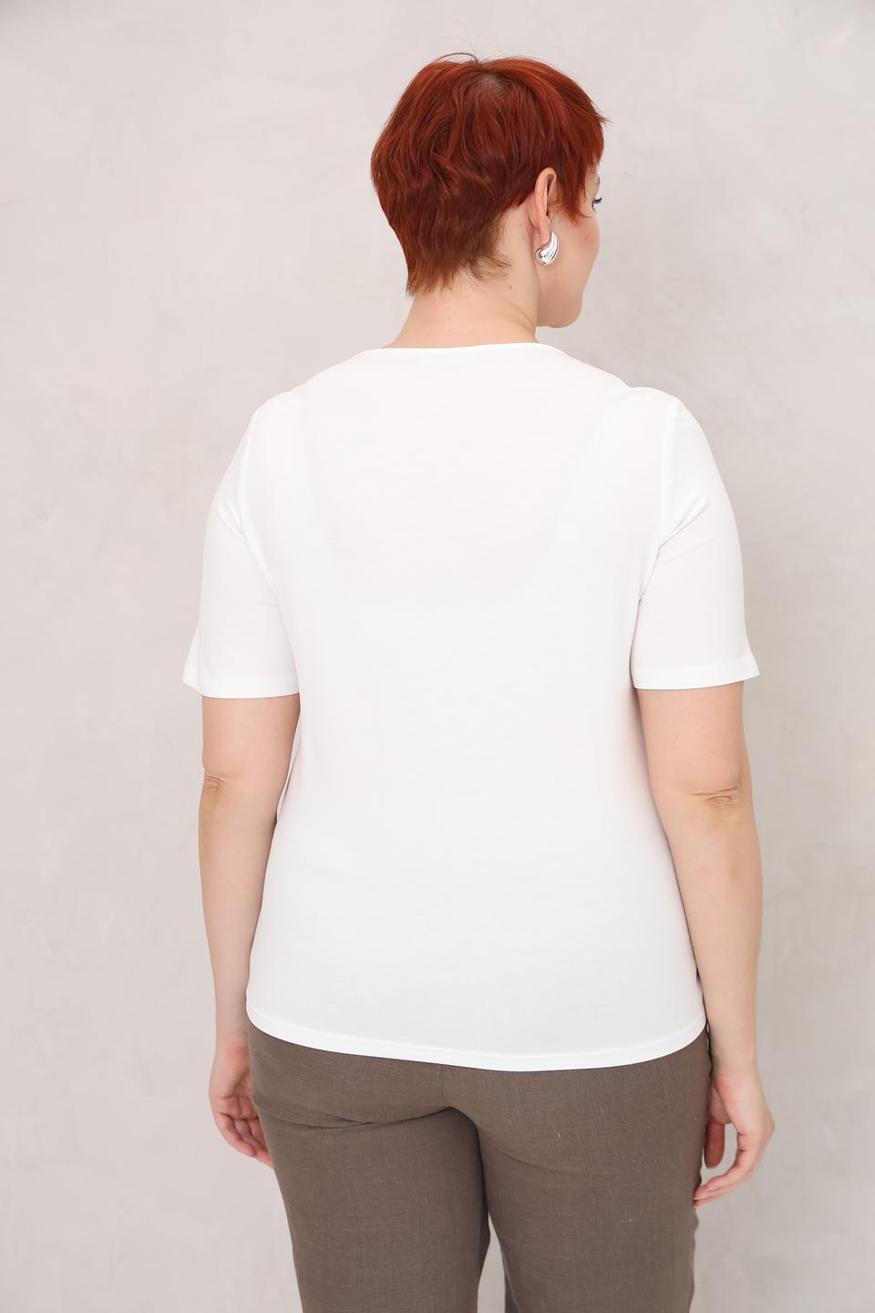 Блуза Frank Walder белая с разрезом