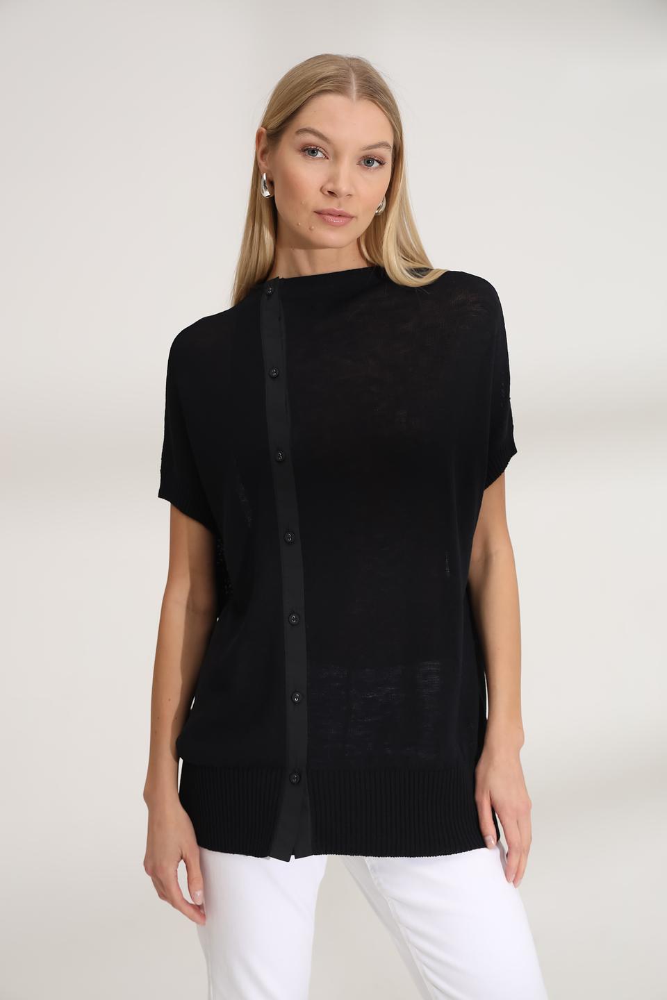 Пуловер Annette Gortz чёрный с планкой